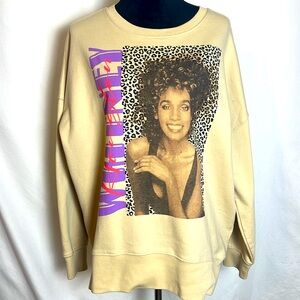 NWT Whitney Houston Screen printed Premium Sweatshirt L oversized**